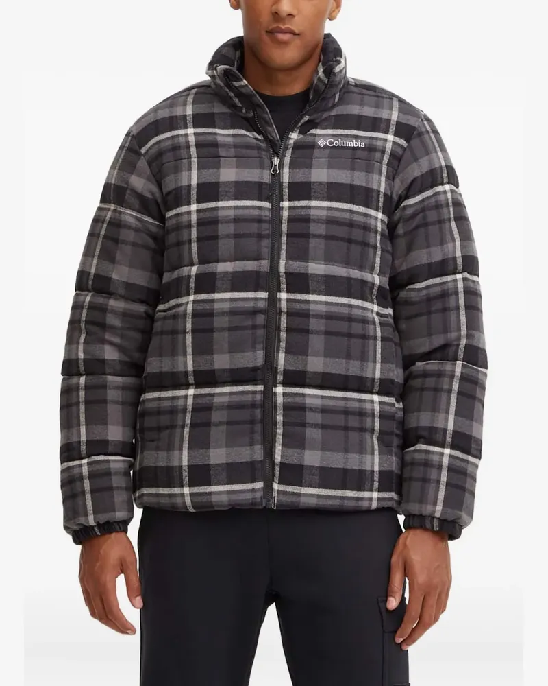 Columbia Sportswear Company Gefütterte Jacke mit Karomuster - Grau Grau
