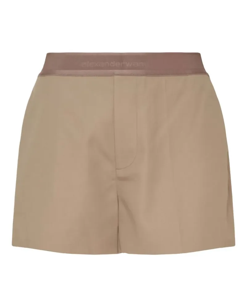 Alexander Wang Shorts mit Logo-Bund - Nude Nude