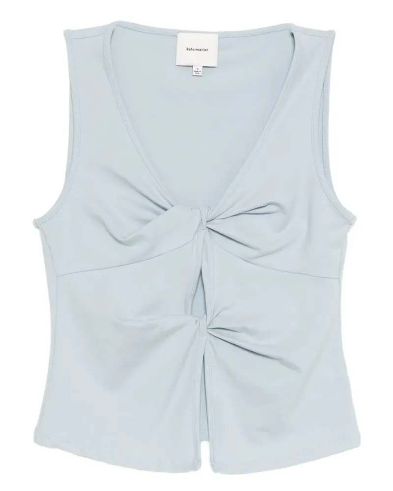 Reformation Tefi Strickoberteil - Blau Blau