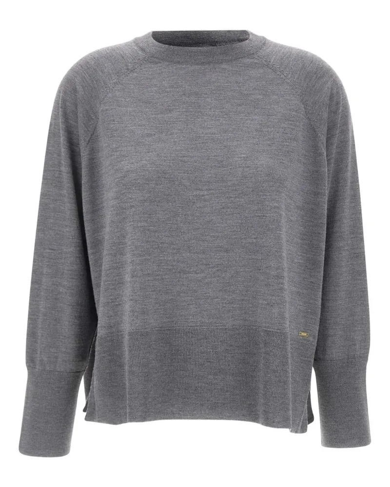 Kaos Gerippter Pullover mit tiefen Schultern - Grau Grau
