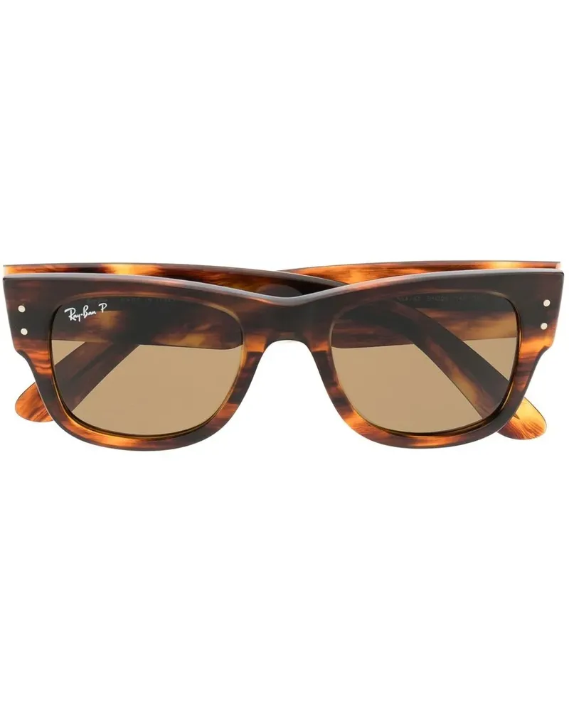 Ray Ban Sonnenbrille mit eckigem Gestell - Braun Braun