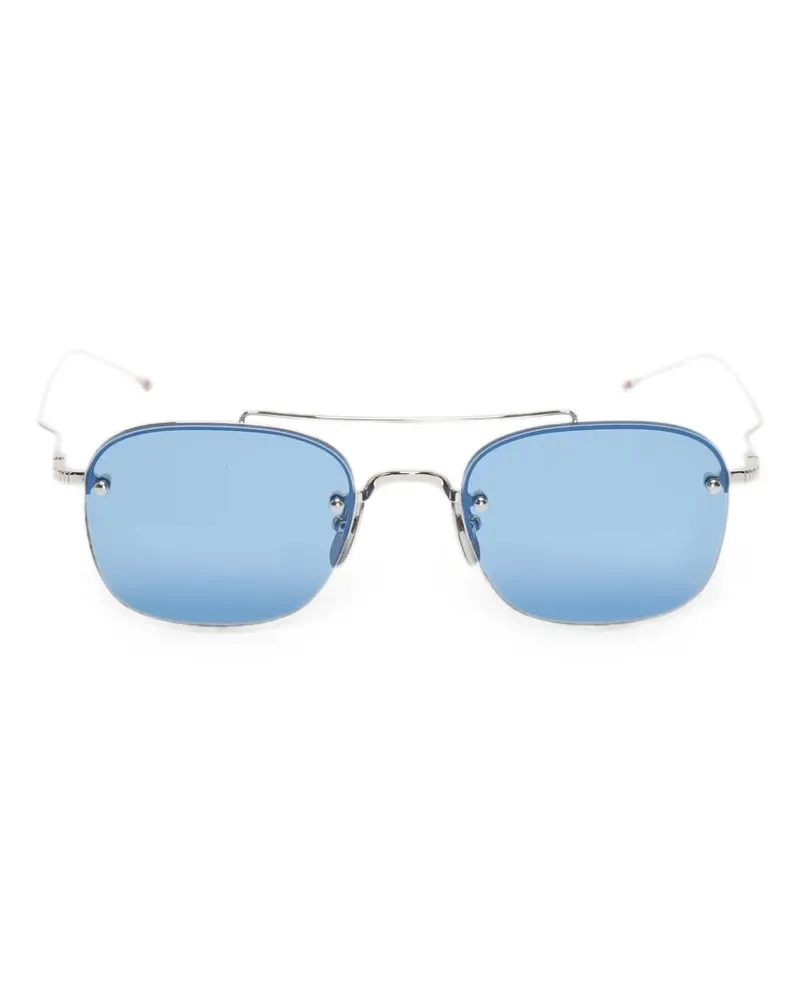 Thom Browne semi-rimless pilot sunglasses - Silber Silber