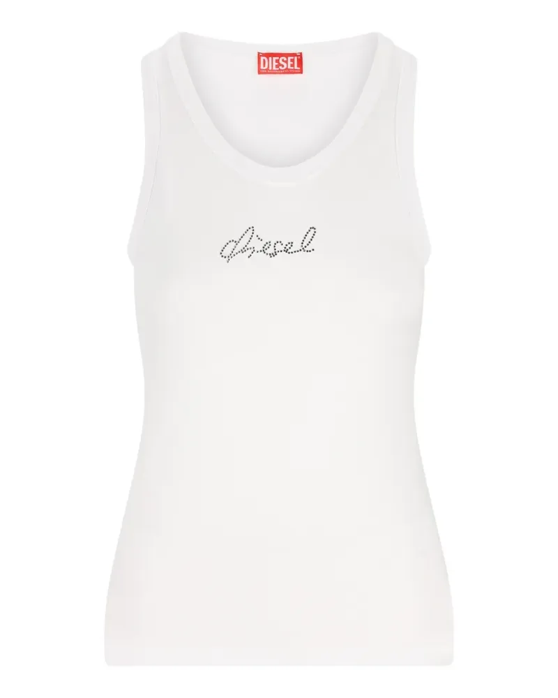 Diesel Tanktop mit Kristallverzierung - Weiß Weiß