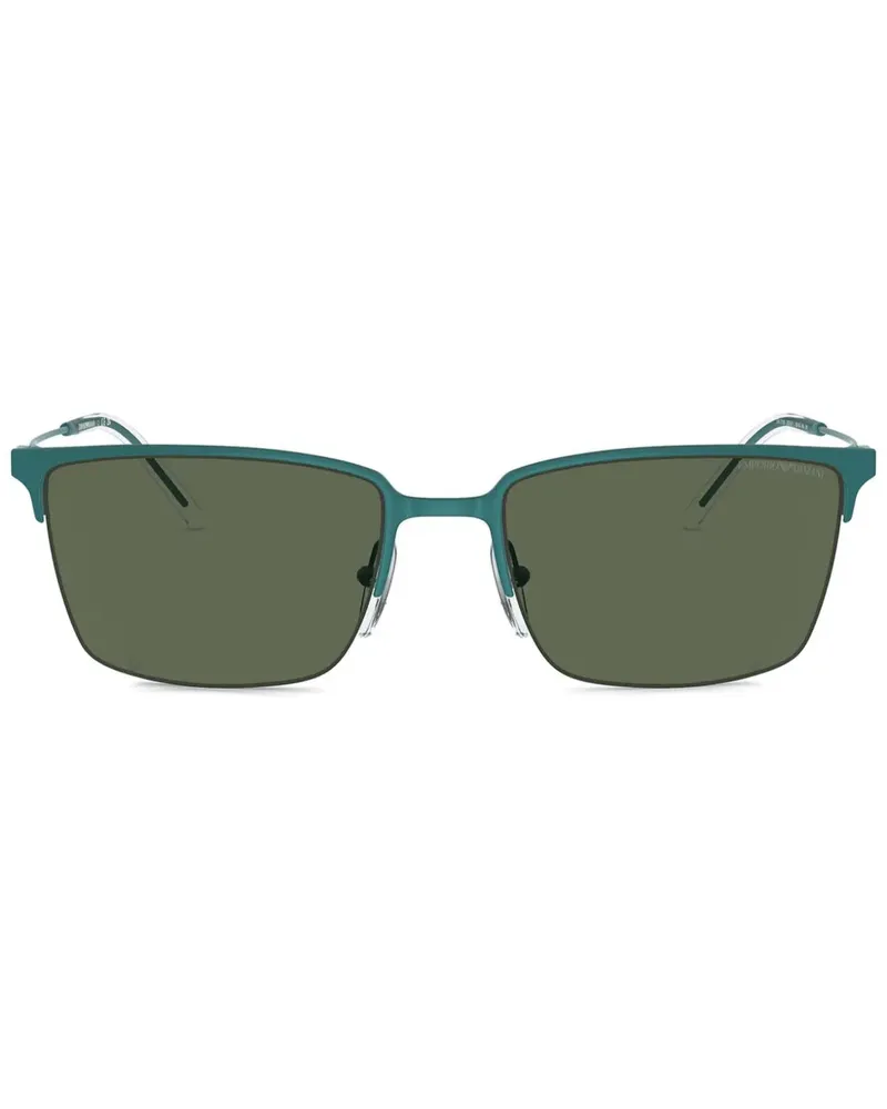 Emporio Armani Sonnenbrille mit eckigem Gestell - Grün Grün