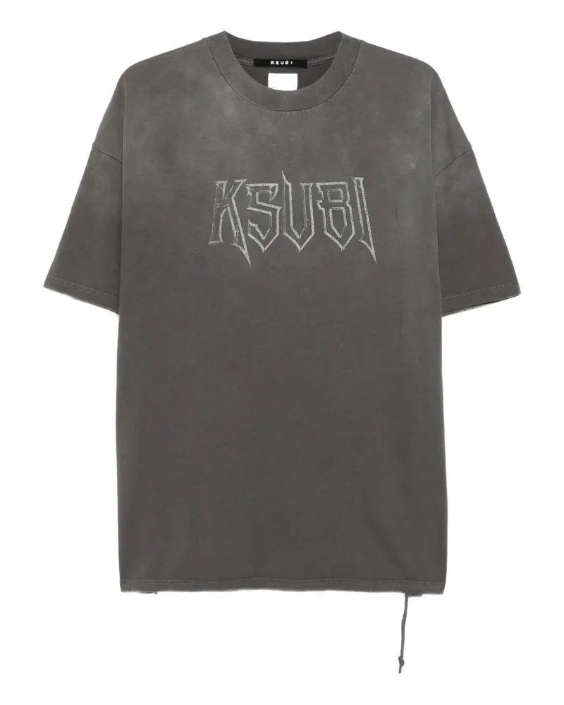 ksubi T-Shirt mit Logo-Print - Grau Grau