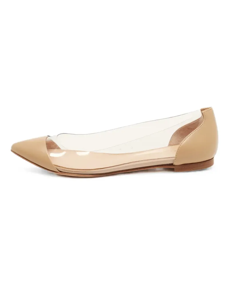 Gianvito Rossi Plexi transparent ballet flats - Weiß Weiß
