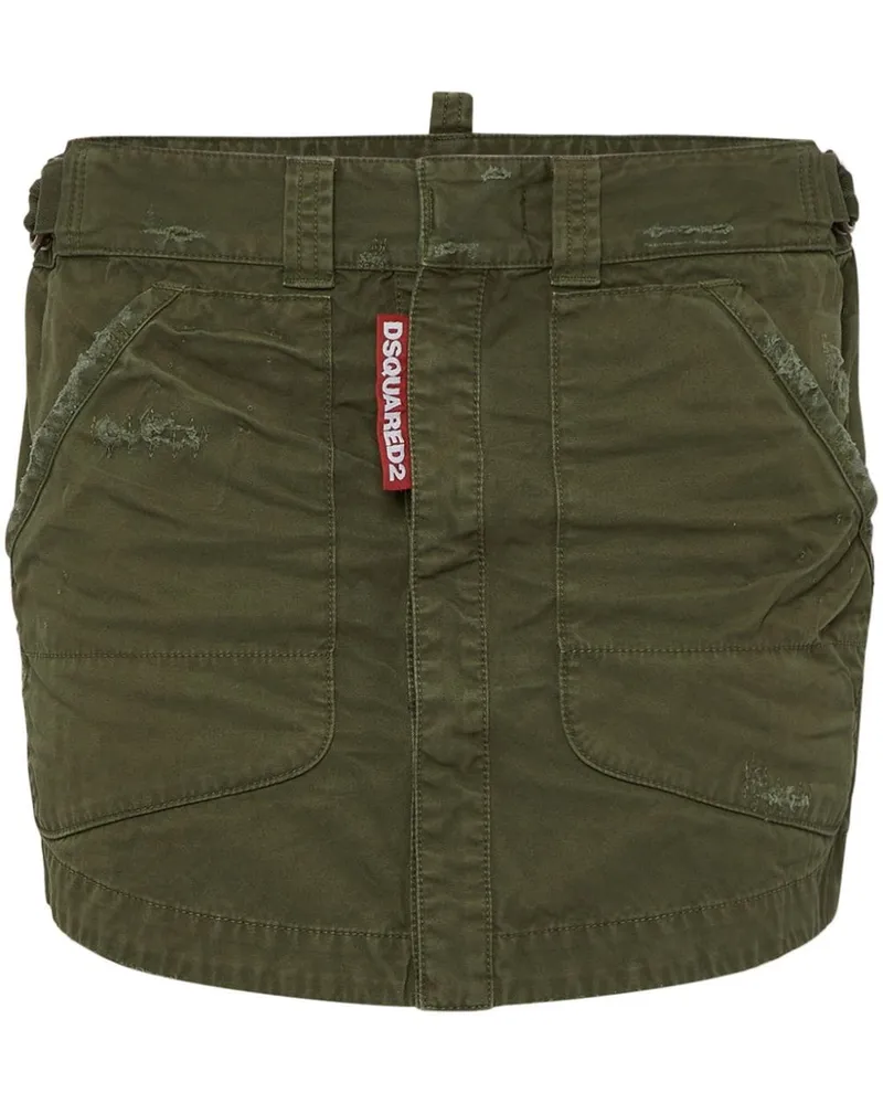 Dsquared2 Minirock im Distressed-Look - Grün Grün