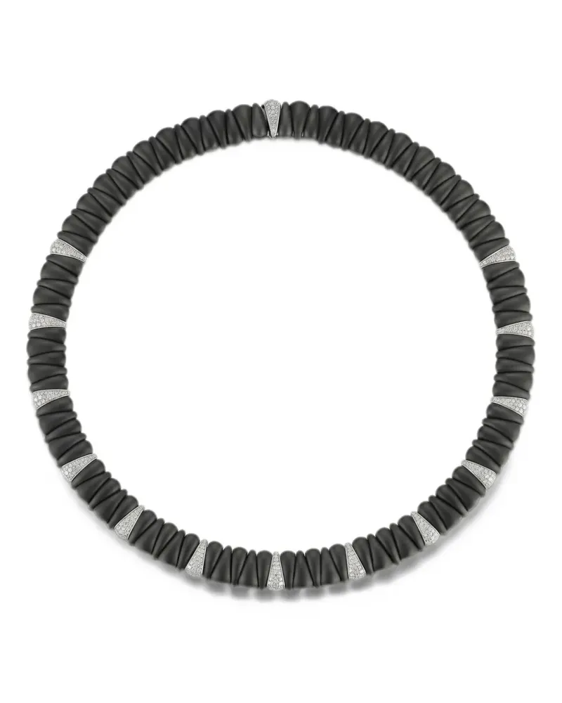 Roberto Demeglio Extra kleine Artiglio Halskette mit Diamant - Silber Silber