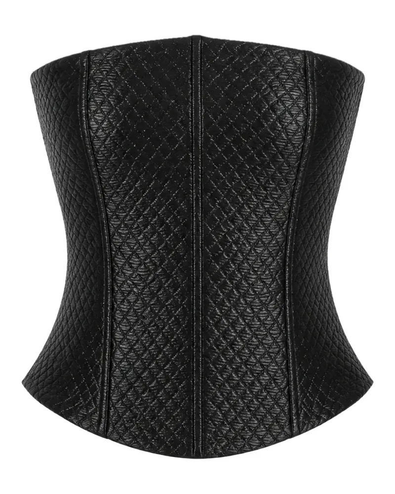 The Sei quilted curved-hem corset - Schwarz Schwarz