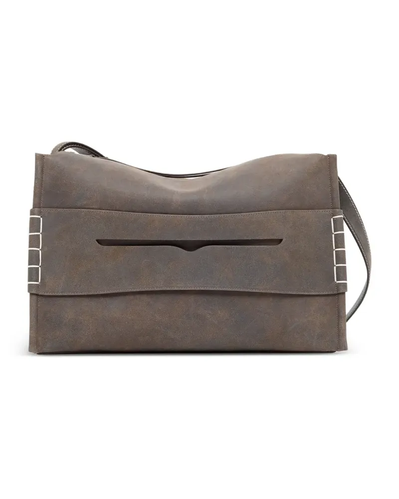 J.W.Anderson Schultertasche mit Stickerei - Nude Nude