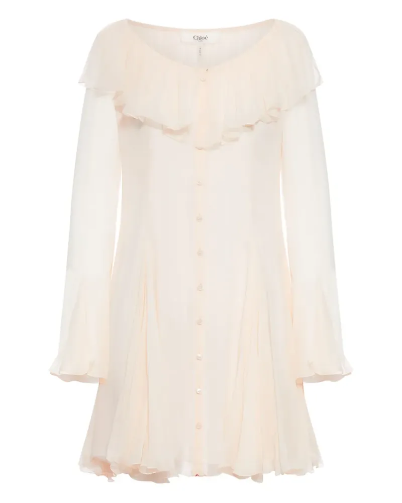 Chloé ruffled mini dress - Rosa Rosa