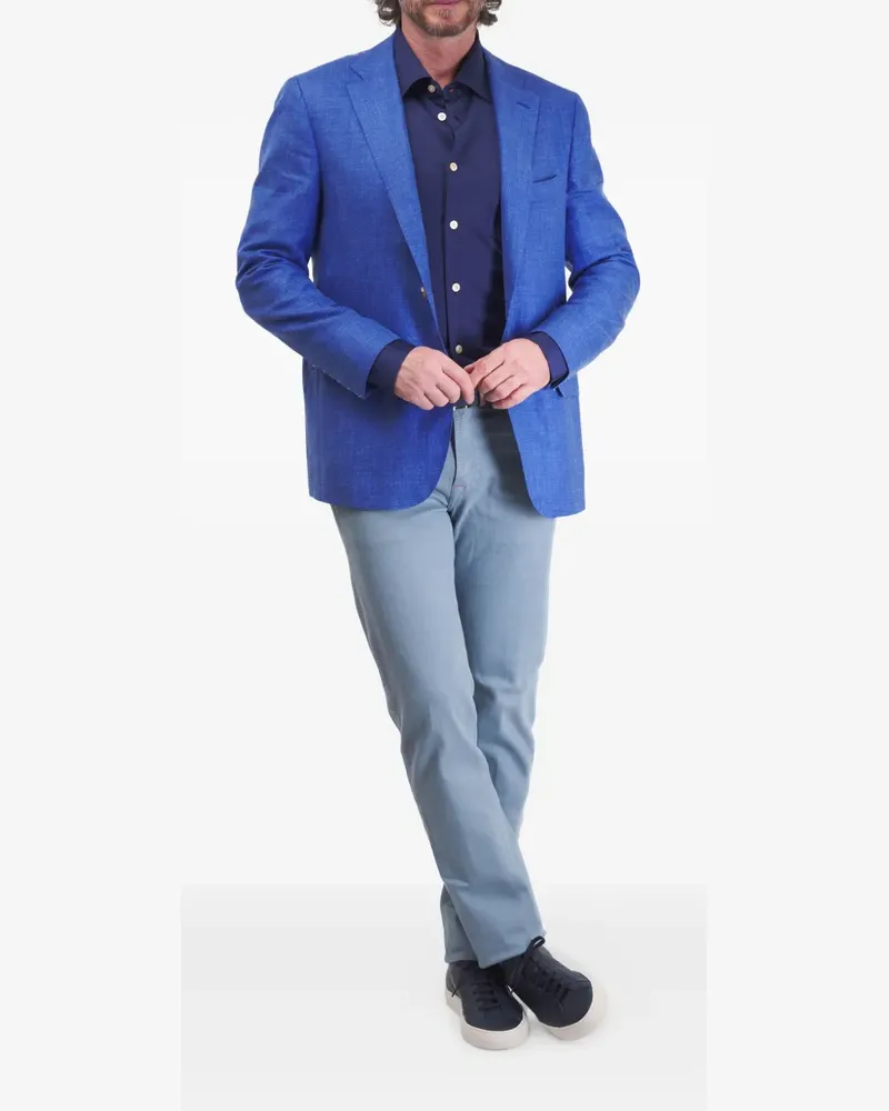 Kiton Strukturierter Blazer - Blau Blau