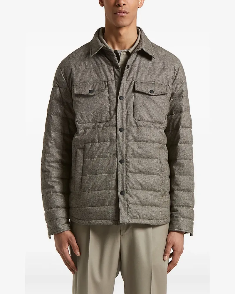 Peserico Jacke mit Hahnentrittmuster - Braun Braun