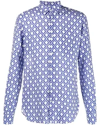 PENINSULA Hemd mit grafischem Print Blau