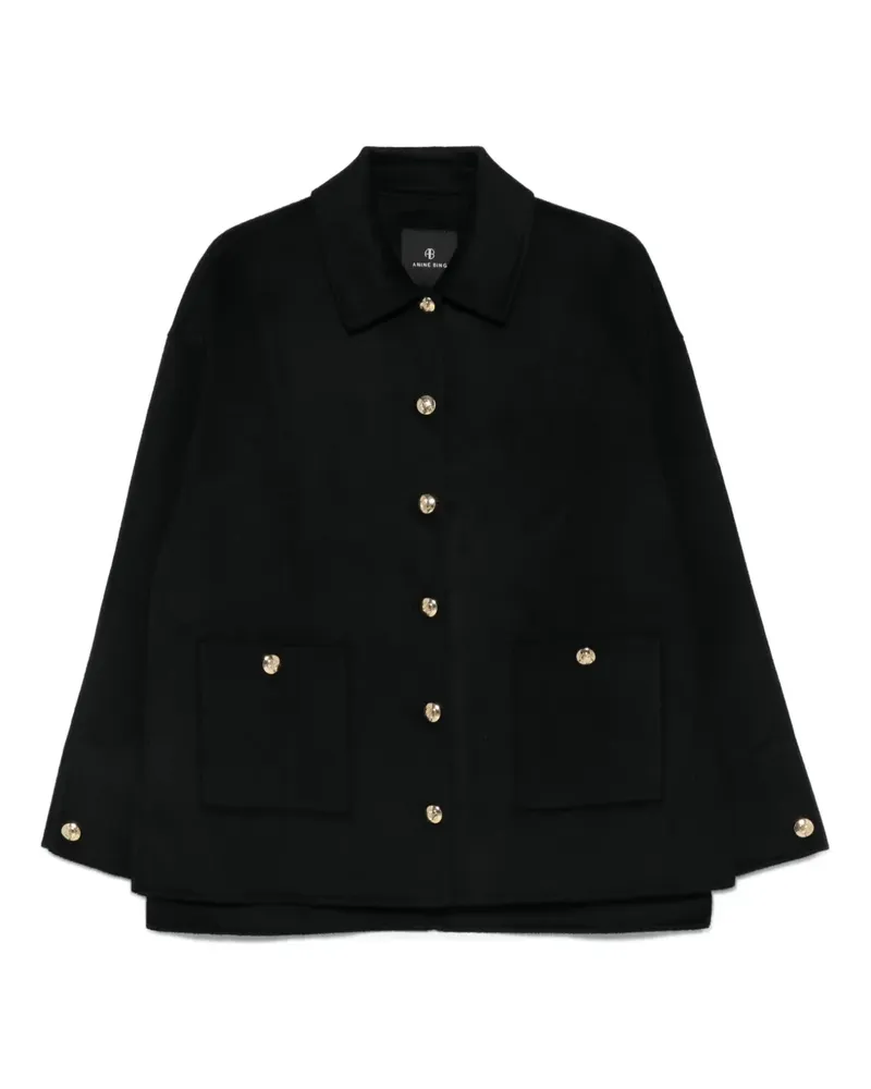Anine Bing Jacke mit aufgesetzter Tasche - Schwarz Schwarz