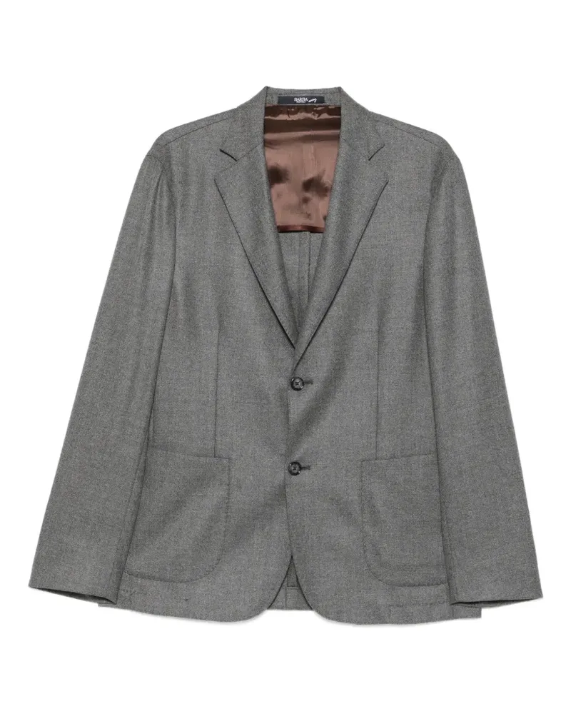 BARBA Sakko mit fallendem Revers - Grau Grau