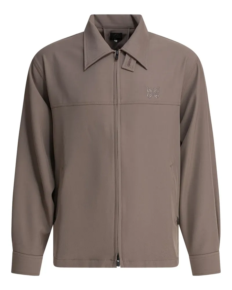 NEEDLES zip-up embroidered jacket - Braun Braun
