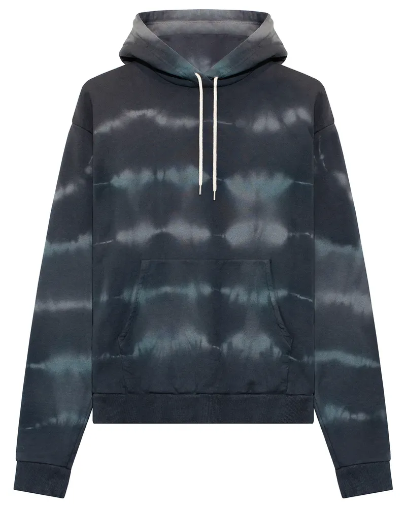 John Elliott + Co Sequoia Hoodie in Batikoptik - Schwarz Schwarz