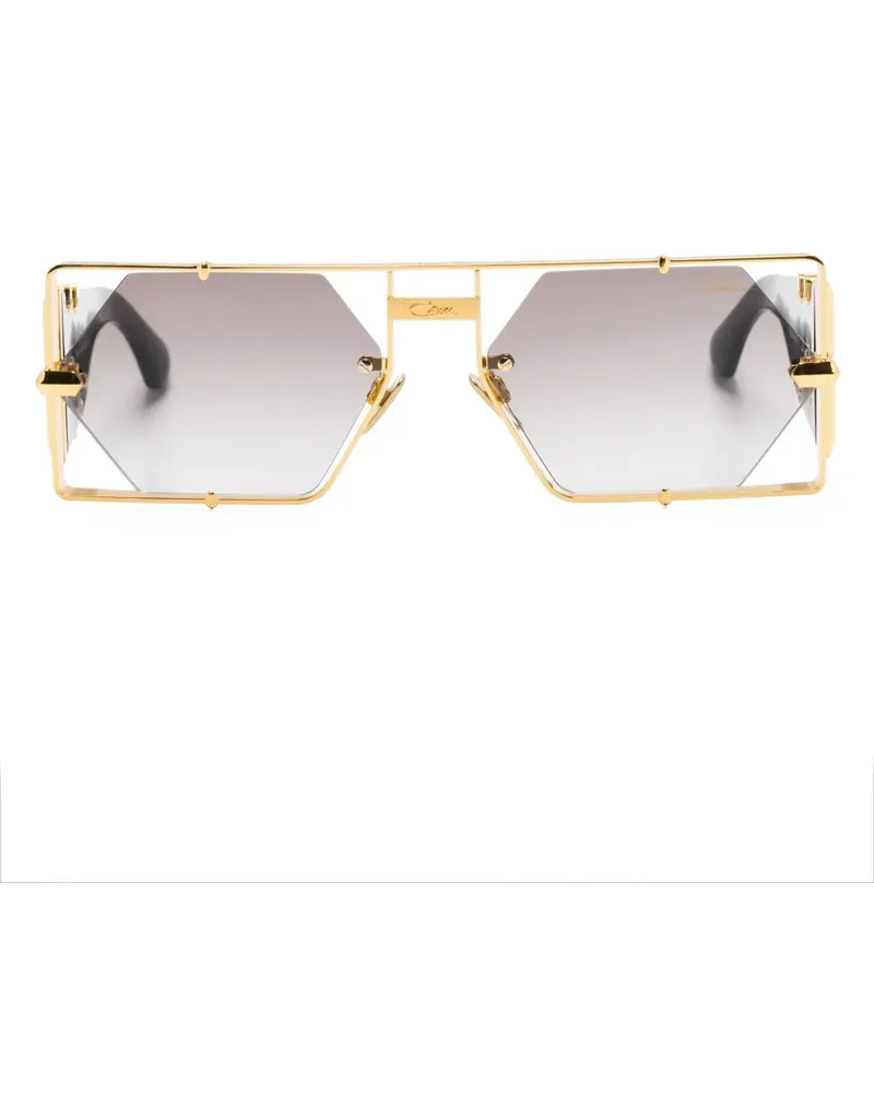 CAZAL Sonnenbrille mit eckigem Gestell - Schwarz Schwarz