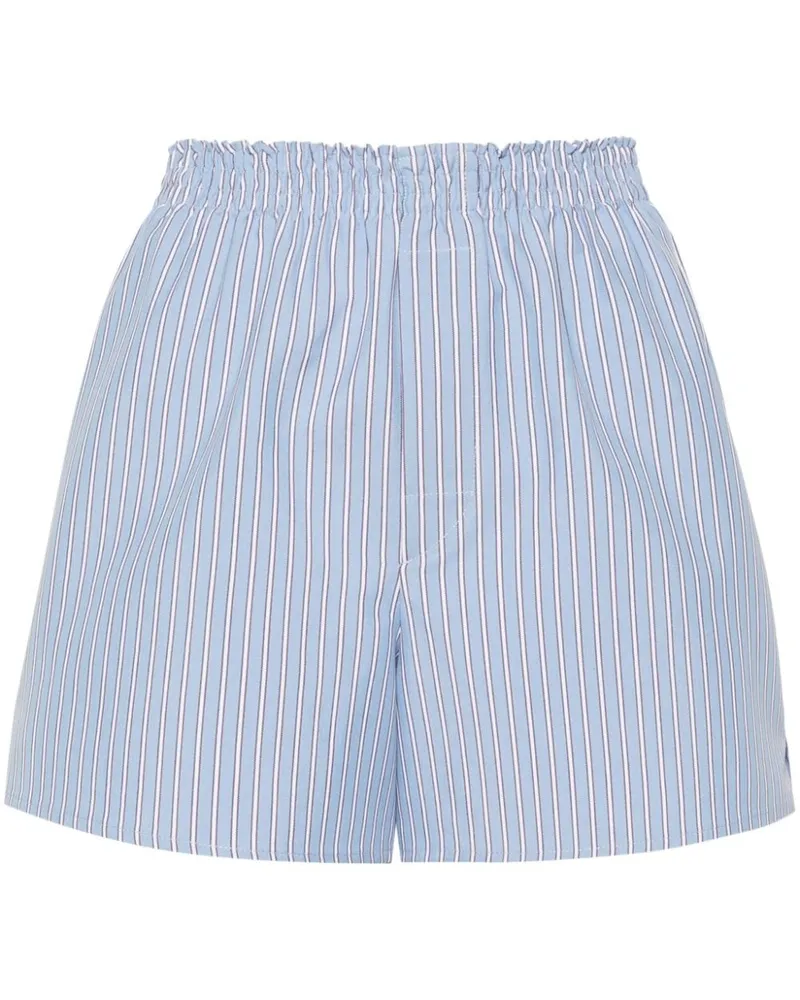 forte_forte Gestreifte Shorts - Blau Blau