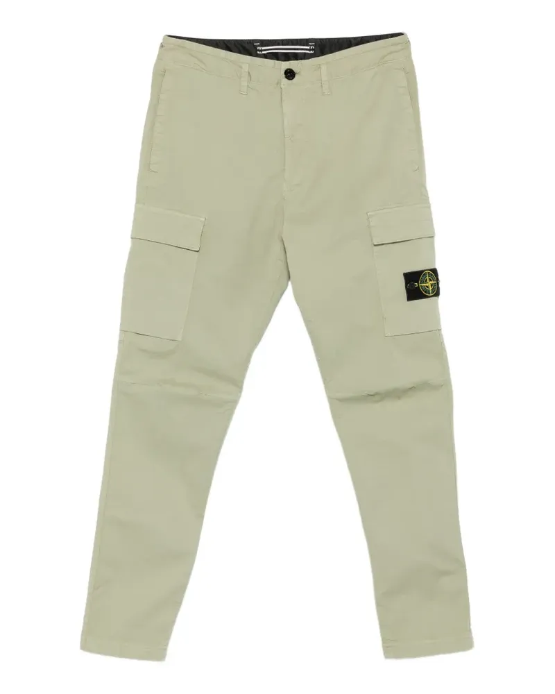 Stone Island Hose mit Logo-Patch - Grün Grün
