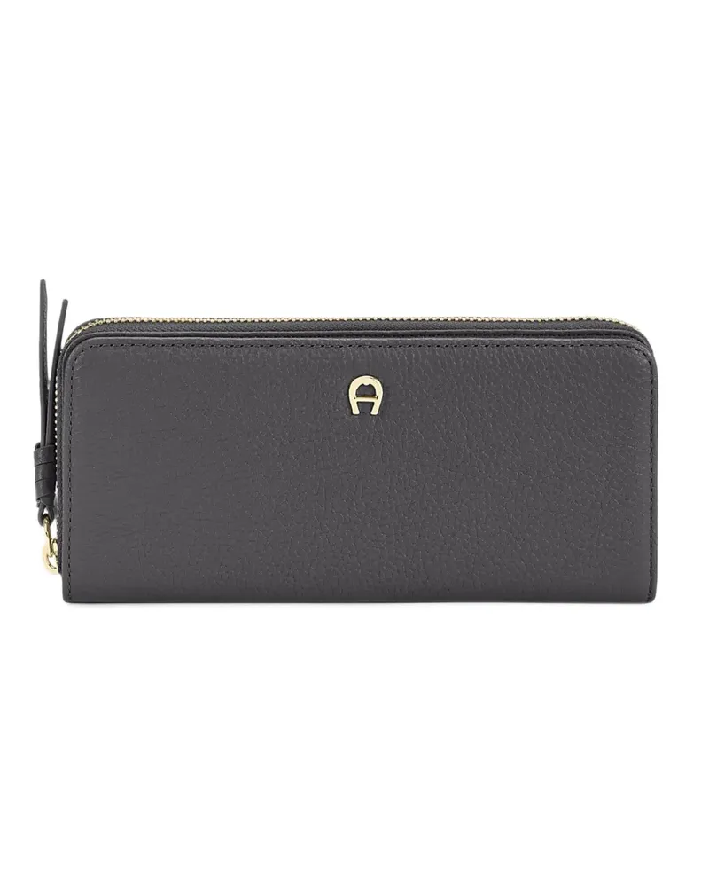 Aigner Paola logo-plaque zip-around wallet - Grau Grau