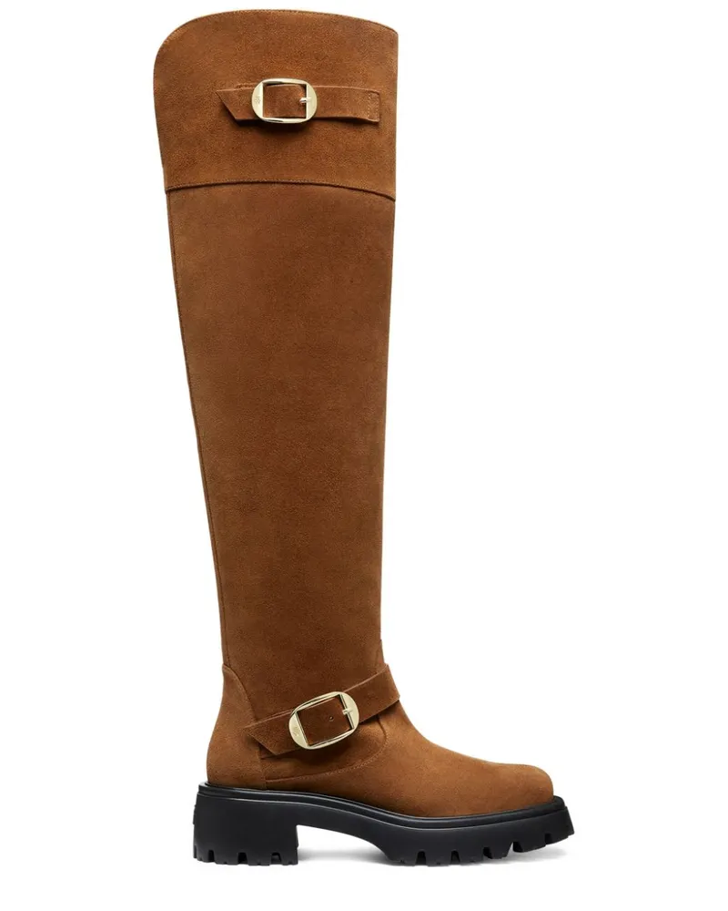 Stuart Weitzman Emerson Moto Stiefel 50mm - Braun Braun