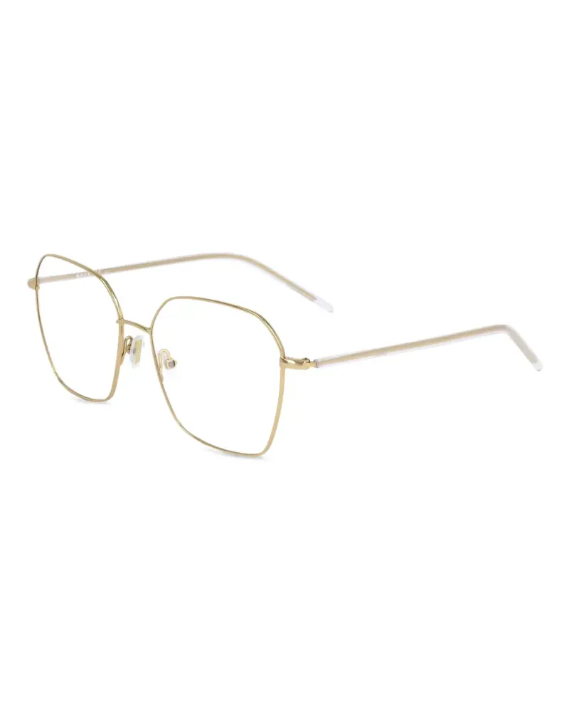 HUGO BOSS Brille mit geometrischem Gestell - Gold Gold
