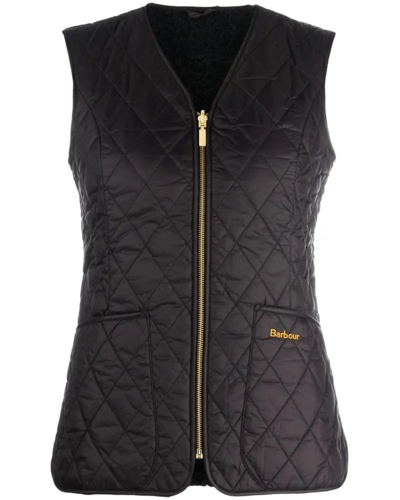 Barbour Steppweste mit Logo-Stickerei - Schwarz Schwarz