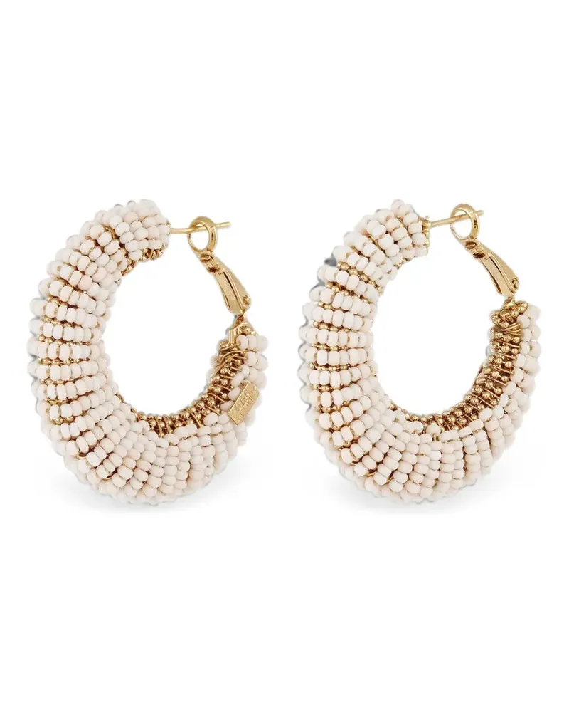 Gas Bijoux Izzia beaded hoop earrings - Weiß Weiß