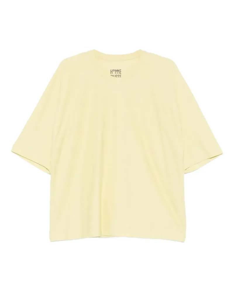 Issey Miyake Kastiges T-Shirt - Gelb Gelb