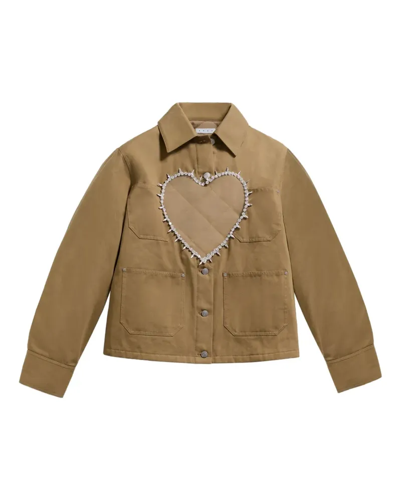 Area Crystal Heart Jacke - Braun Braun