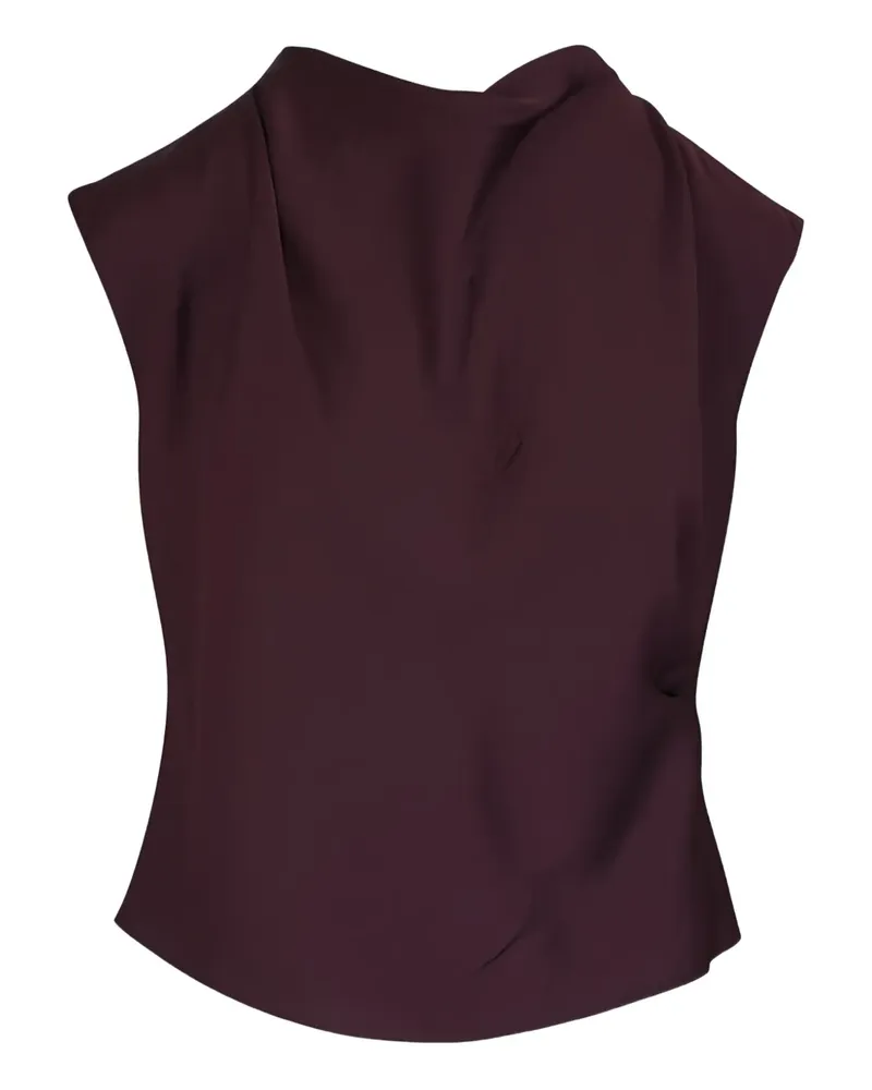 Vince Top mit Wasserfallkragen - Rot Rot