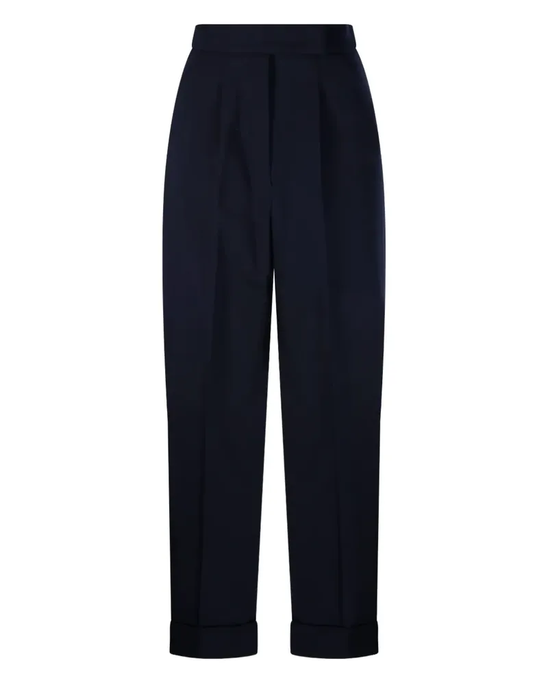 Max Mara cuffed pleated trousers - Blau Blau