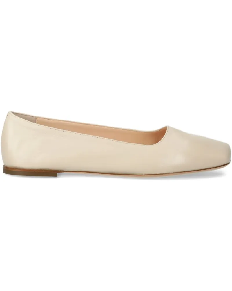 Attilio Giusti Leombruni leather ballet flats - Nude Nude