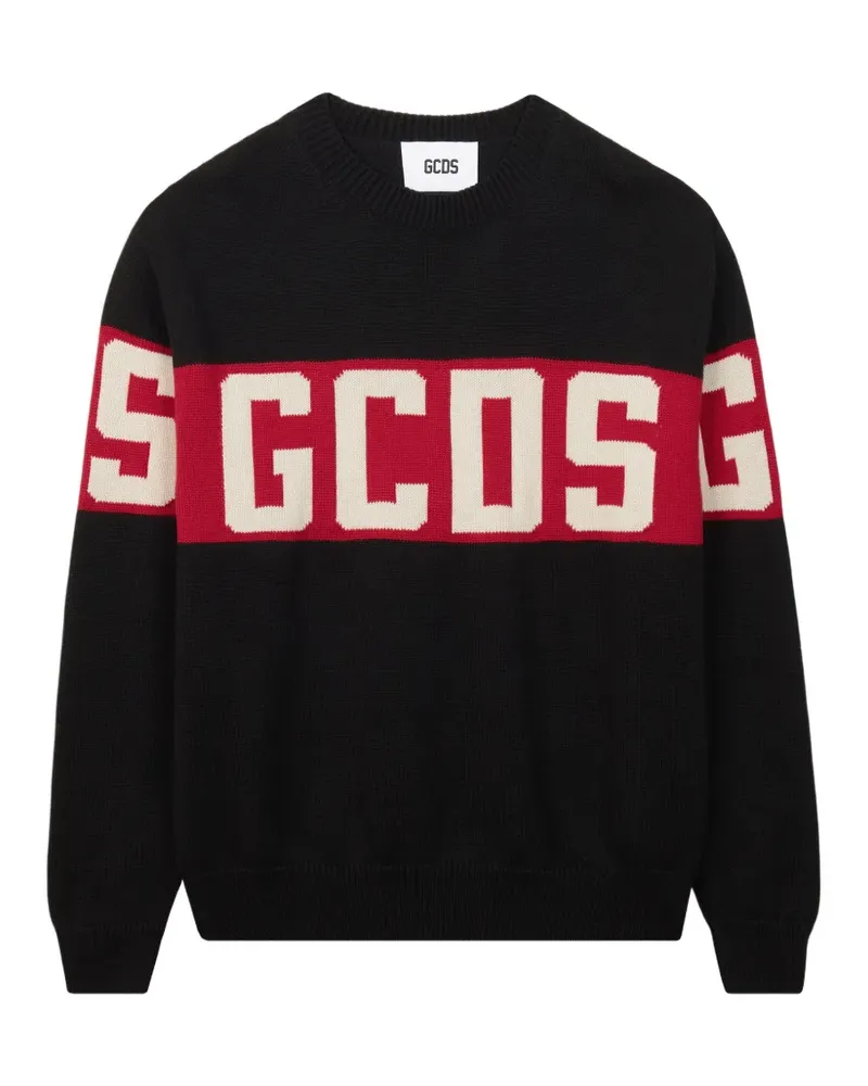 GCDS band logo wool sweater - Schwarz Schwarz