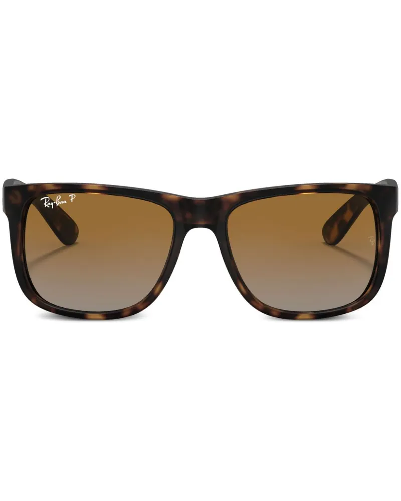 Ray Ban Justin Sonnenbrille mit eckigem Gestell - Braun Braun