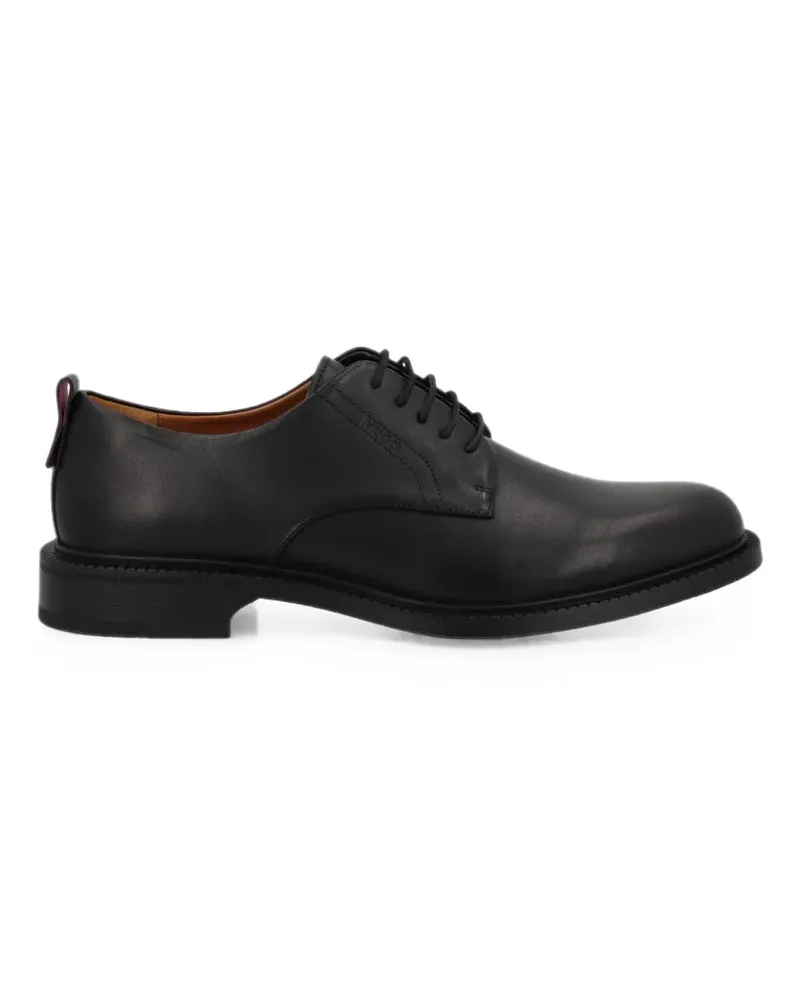 HUGO BOSS Derby-Schuhe aus Leder mit Logo-Prägung - Schwarz Schwarz