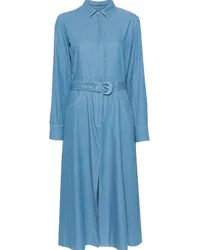 Manuel Ritz Chambray-Midikleid Blau