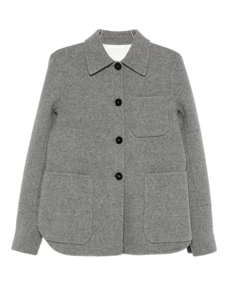 Jil Sander Geknöpfte Jacke mit aufgesetzten Taschen - Grau Grau