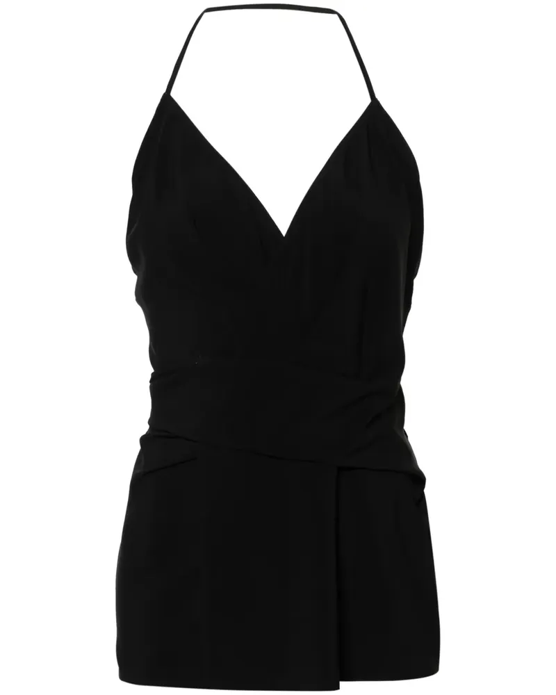 Rick Owens Gewickeltes Neckholder-Top - Schwarz Schwarz