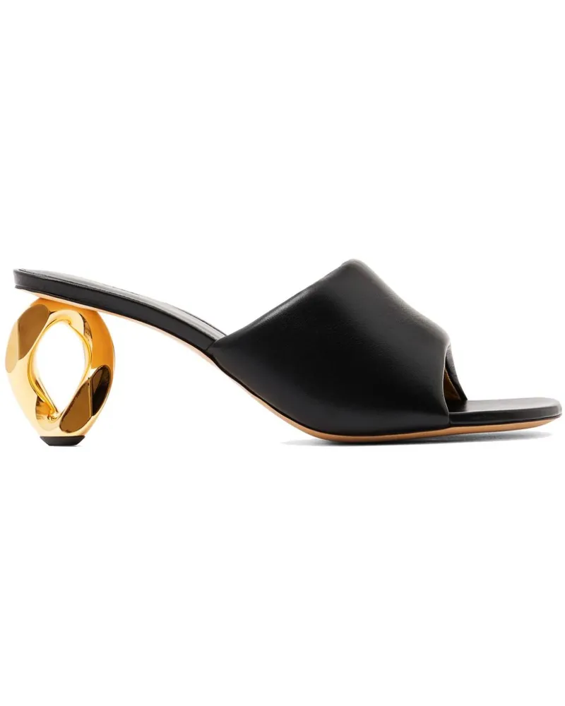 J.W.Anderson Mules mit Kettendetail 80mm - Schwarz Schwarz