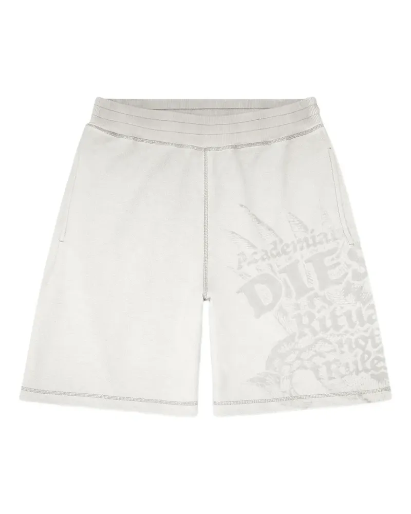 Diesel Joggingshorts mit Dévoré-Print - Grau Grau