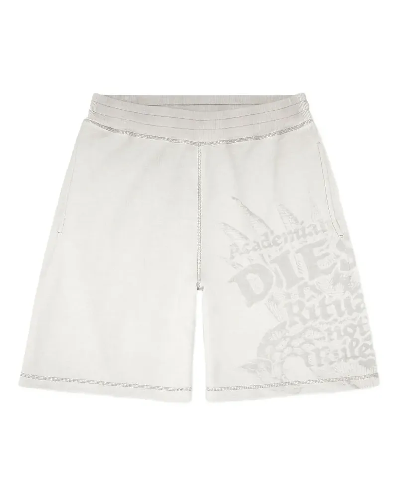 Diesel Joggingshorts mit Dévoré-Print - Grau Grau