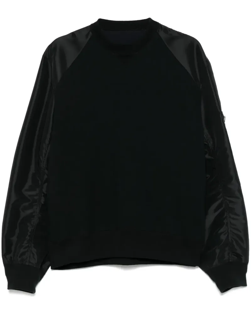 Sacai Sweatshirt mit Reißverschlusstaschen - Schwarz Schwarz