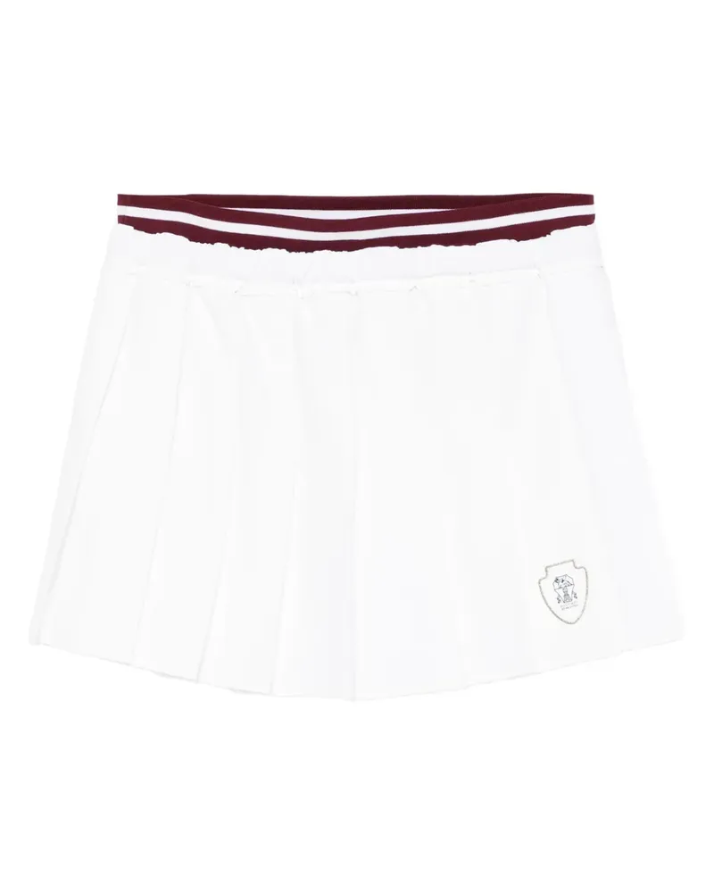Brunello Cucinelli striped pleated skirt - Weiß Weiß
