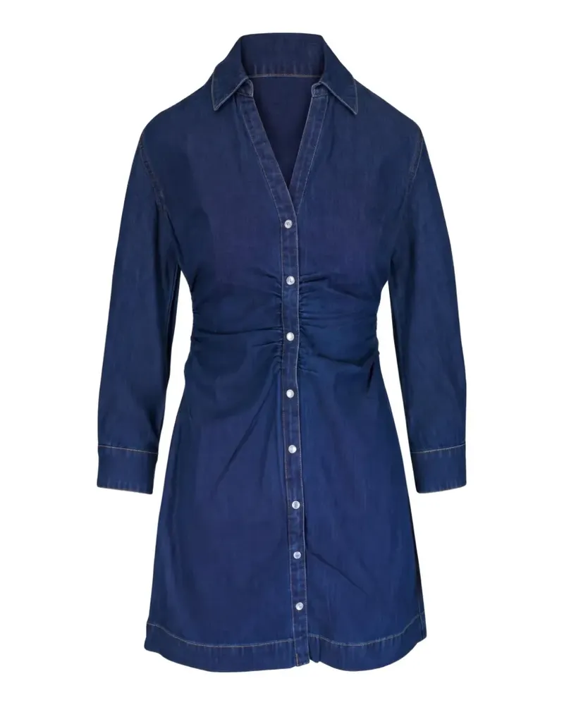 Veronica Beard Gerafftes Minikleid mit Rüschen - Blau Blau