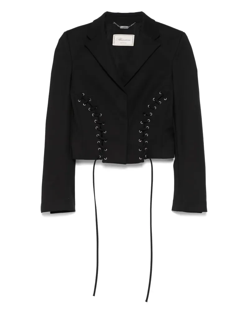 Blumarine Jacke mit Schnürung - Schwarz Schwarz