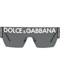 Dolce & Gabbana Sonnenbrille mit breitem Gestell Schwarz