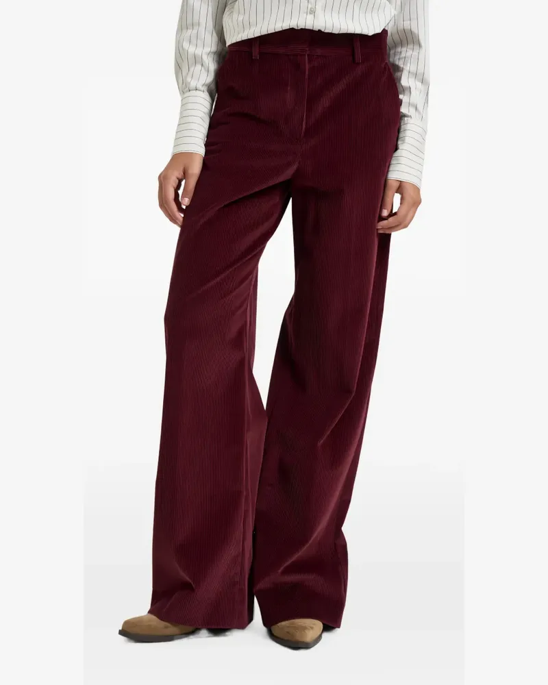 Max Mara Tania corduroy wide-leg trousers - Rot Rot